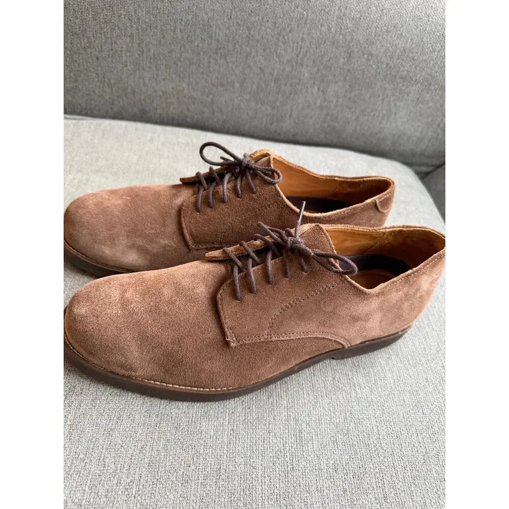 L.L. Bean Men's‎ Beige Leather Suede Oxford Shoes Sz 14